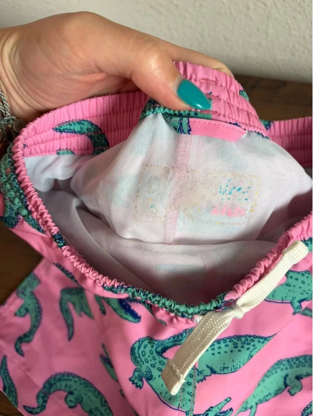 Youth Chubbies Pink Crocodile Swim Trunks